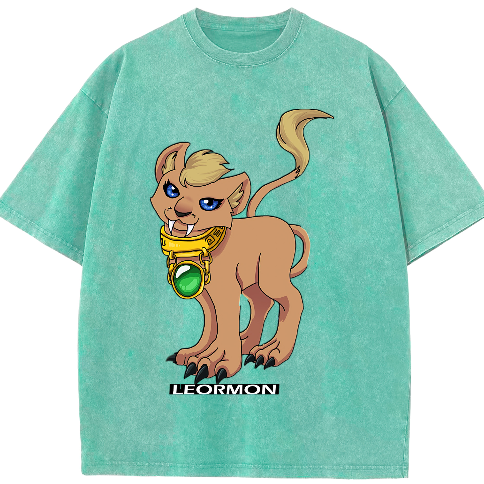 （画像用） Digimon デジタルモンスター/デジモン 綿100% ヴィンテージ風 半袖Tシャツ（フロントプリント）